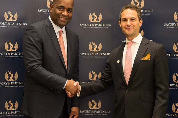 Jeremy Savory & Roosevelt Skerrit (Prime Minister of Dominica)