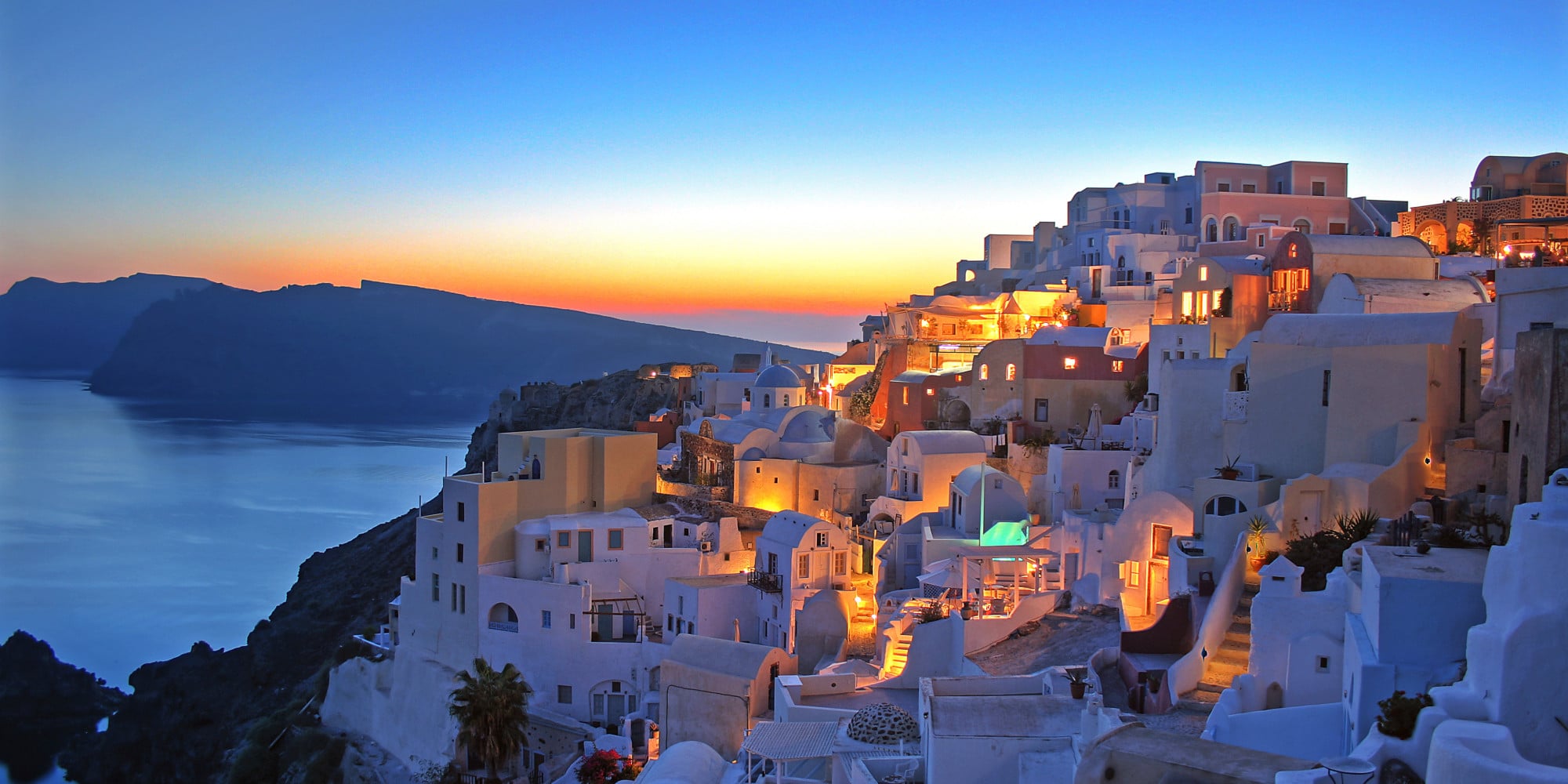 Sunset in Santorini, Greece