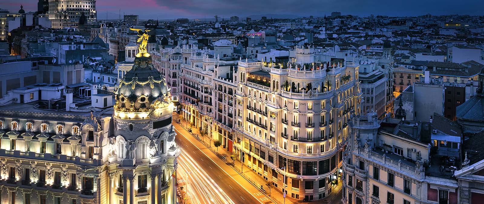 Gran Via in Madrid City Center