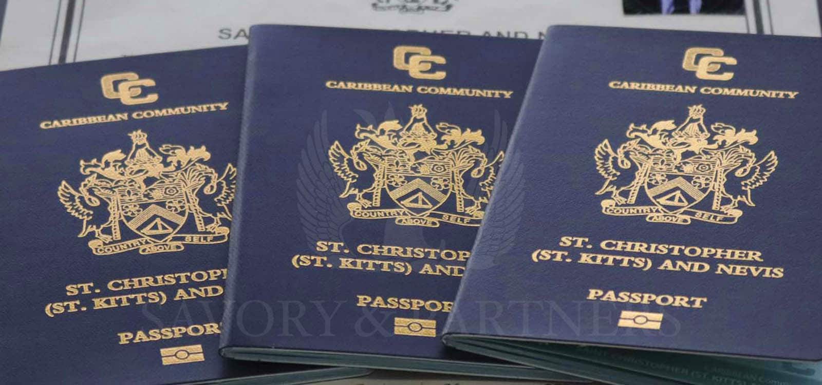 St Kitts & Nevis passports and citizenship certificate.