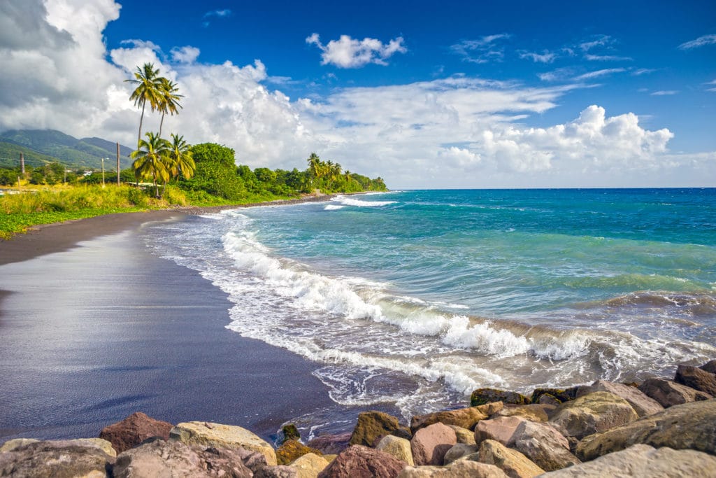 St Kitts & Nevis combines beautiful beaches with mountains and jungle-draped dormant volcanoes.