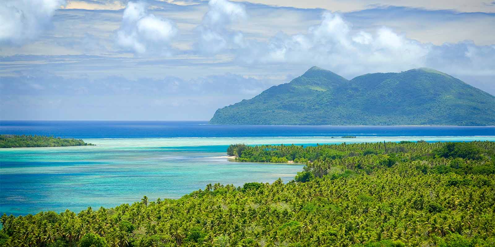 Aerial view of Vanuatu islands