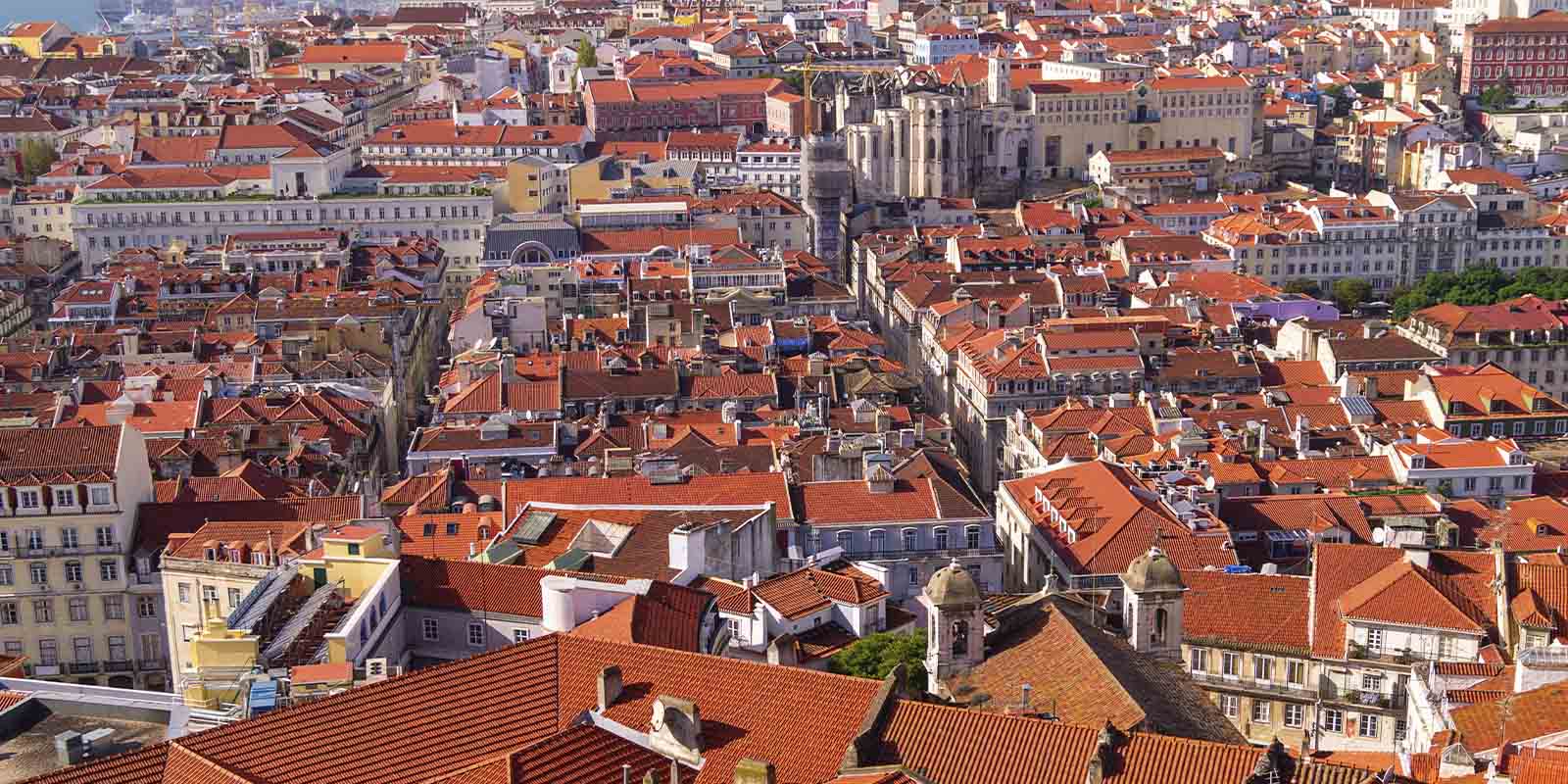 Aerial view of Lisbon.